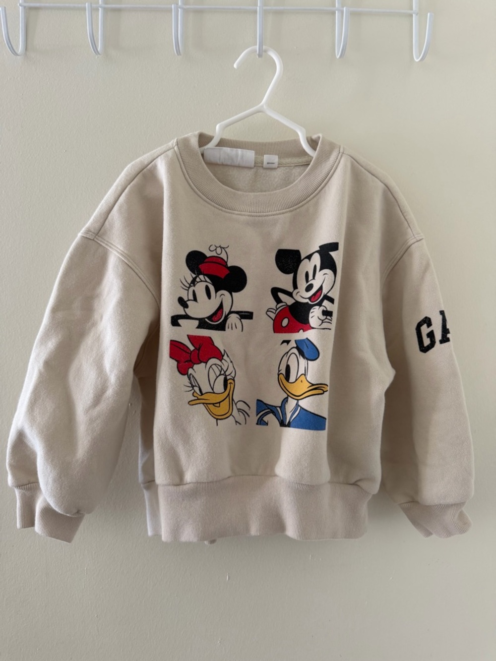 GAP x Disney Kids Crewneck with Mickey, Minnie, Daisy, And Donald